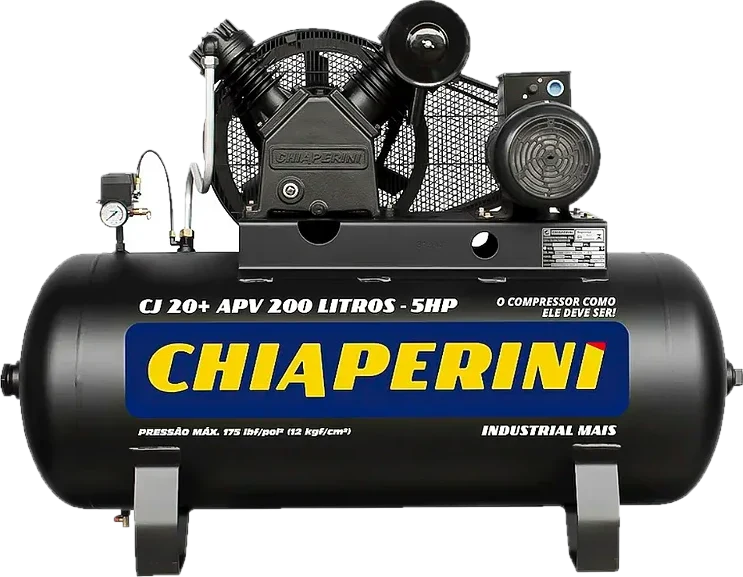 Compressor de pistão Chiaperini de 200 litros